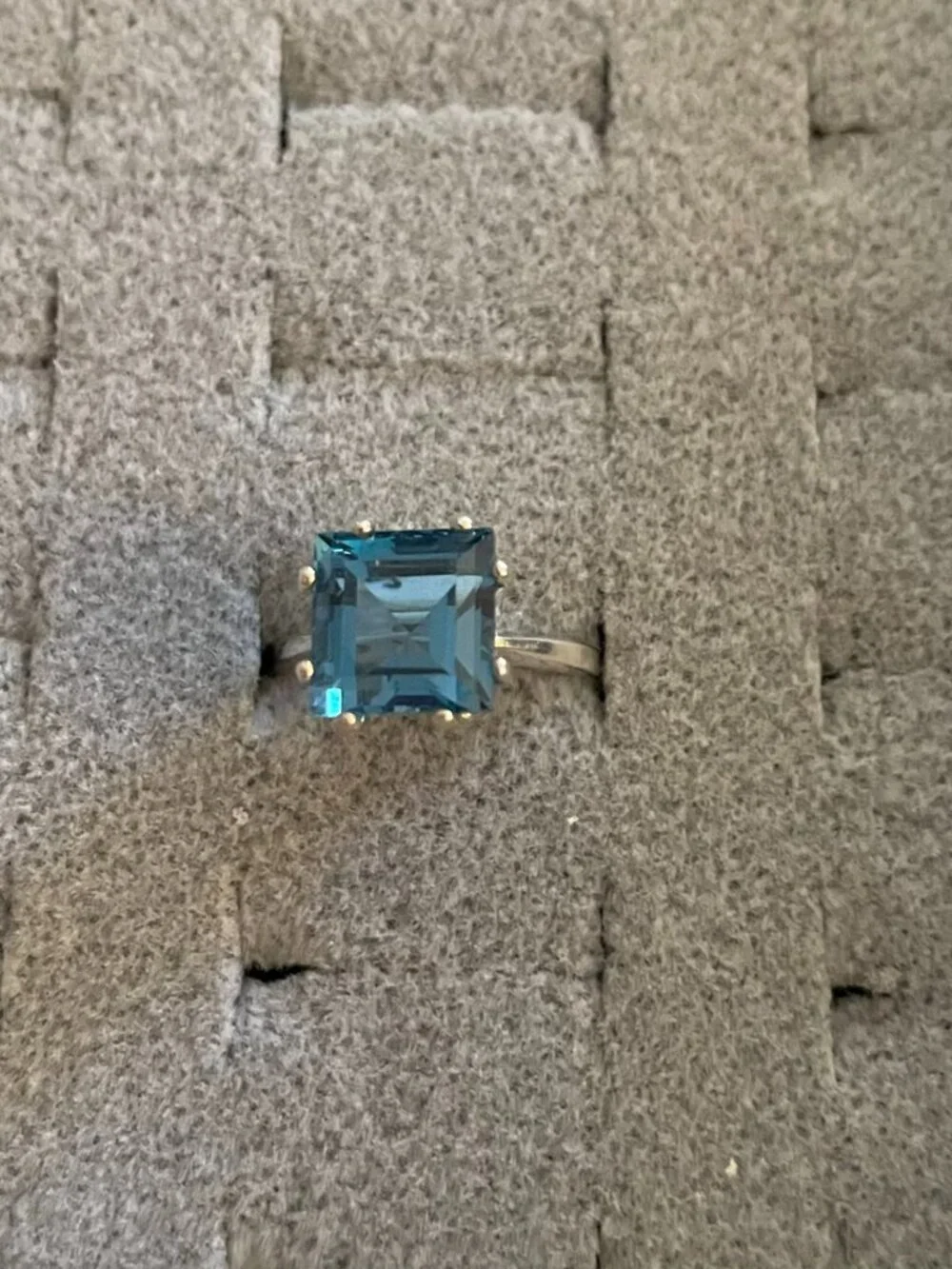 NEW Sterling Silver Ring Blue Topaz Size 5.75 Minimalist Boho Anthropologie $125